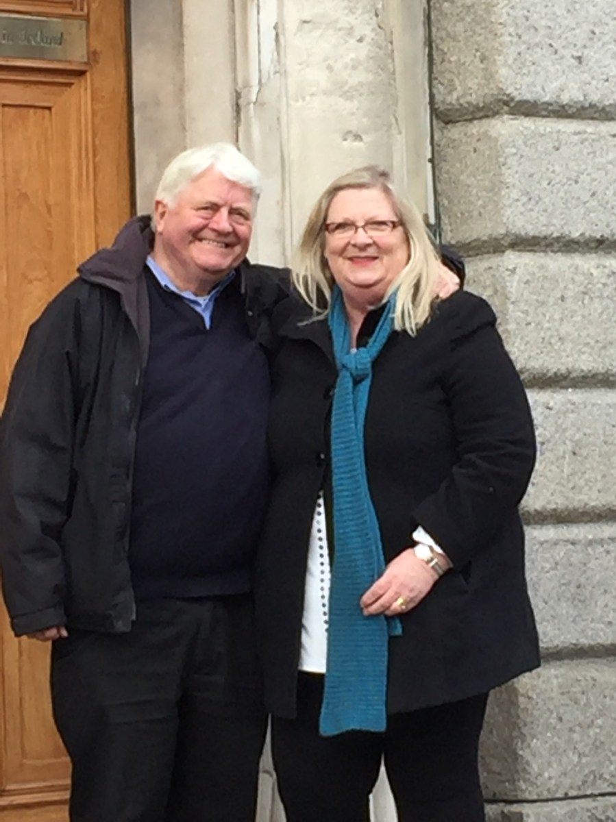 Marita and Don Conroy outside Royal College of Surgeons